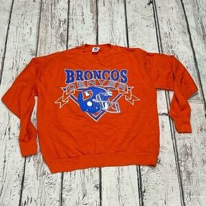 Vintage 1980s Denver Broncos NFL Football Sports 80s Crewneck Sweatshirt